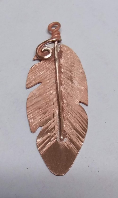 Judy Larson's Copper Feather Earrings - , Metalwork, Butane Torch, Soldering, Solder, copper feather earrings